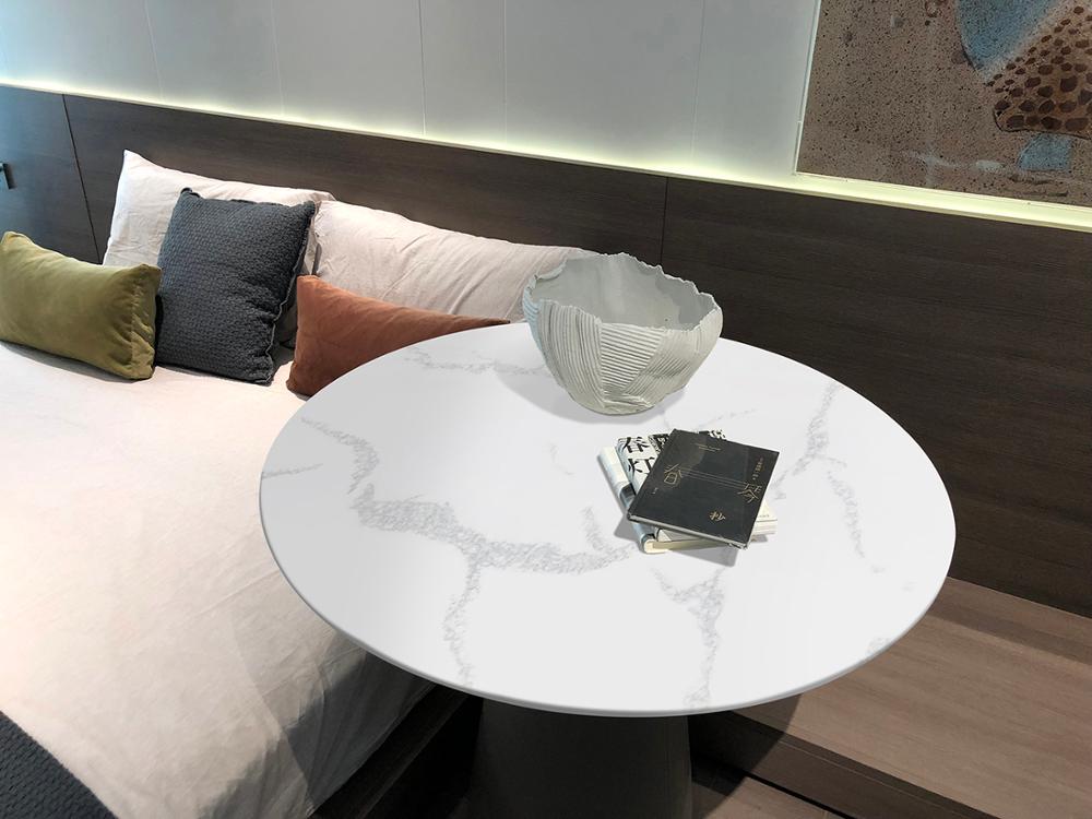 Mármore Artificial Calacatta Branco HW6801 Superfície Sólida Acrílica