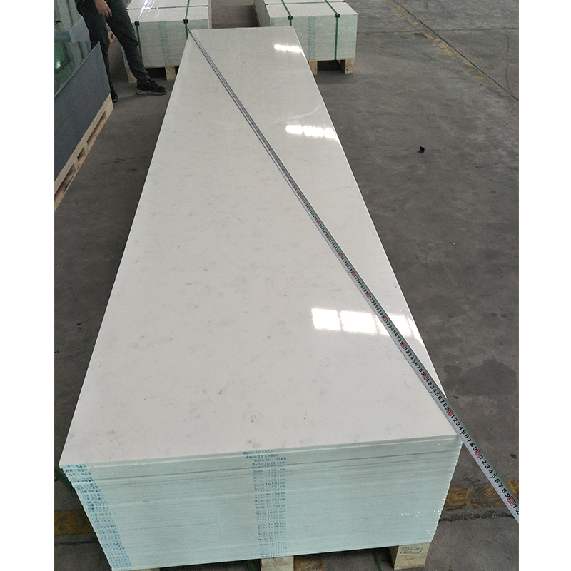 Armário de mármore artificial Carrara mármore branco cor quartzo superfície sólida