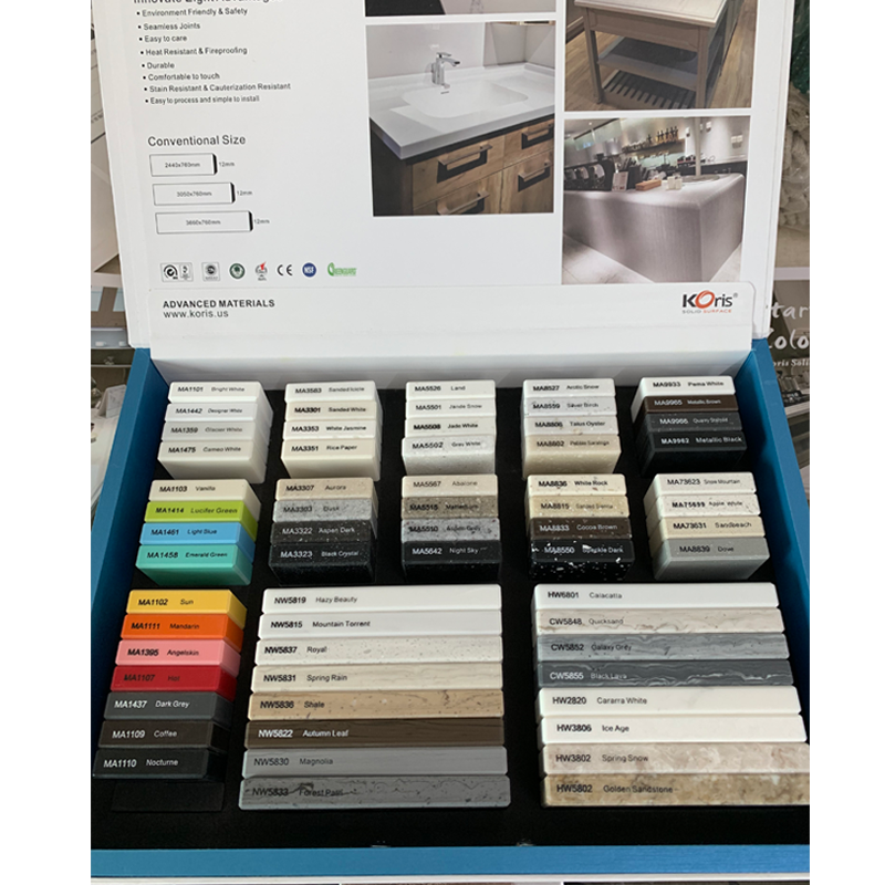 Pia acrílica Corian nova cor China grande laje