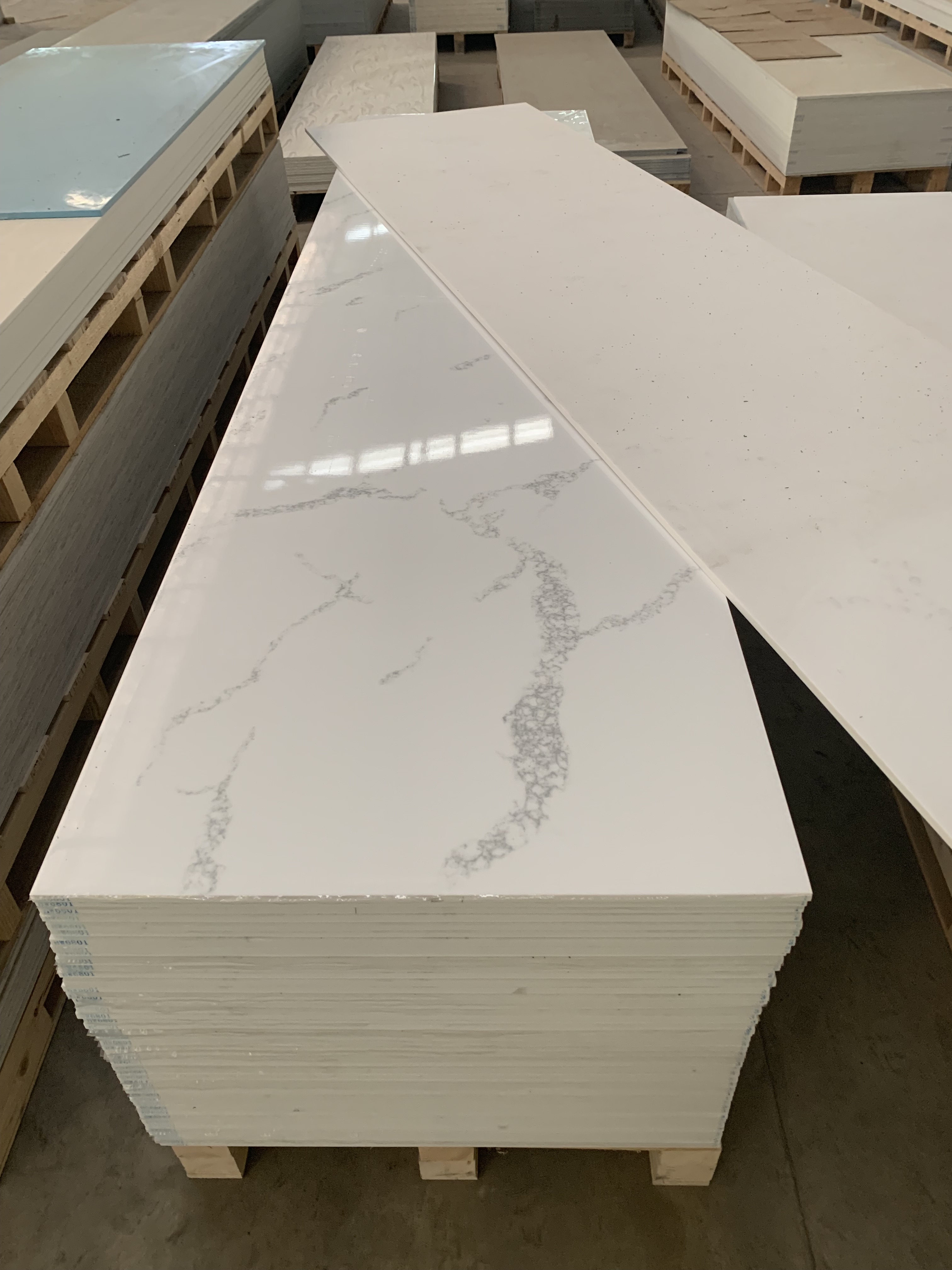 Folhas de acrílico PMMA para bancadas de cozinha, vaidade de banho, backsplash, tipo mármore artificial