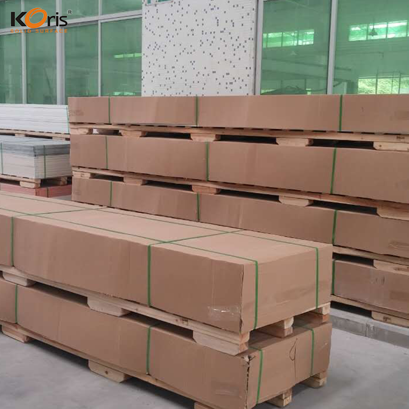 Folhas acrílicas de corian/folha de superfície sólida corian para paredes de chuveiro/superfície sólida acrílica modificada