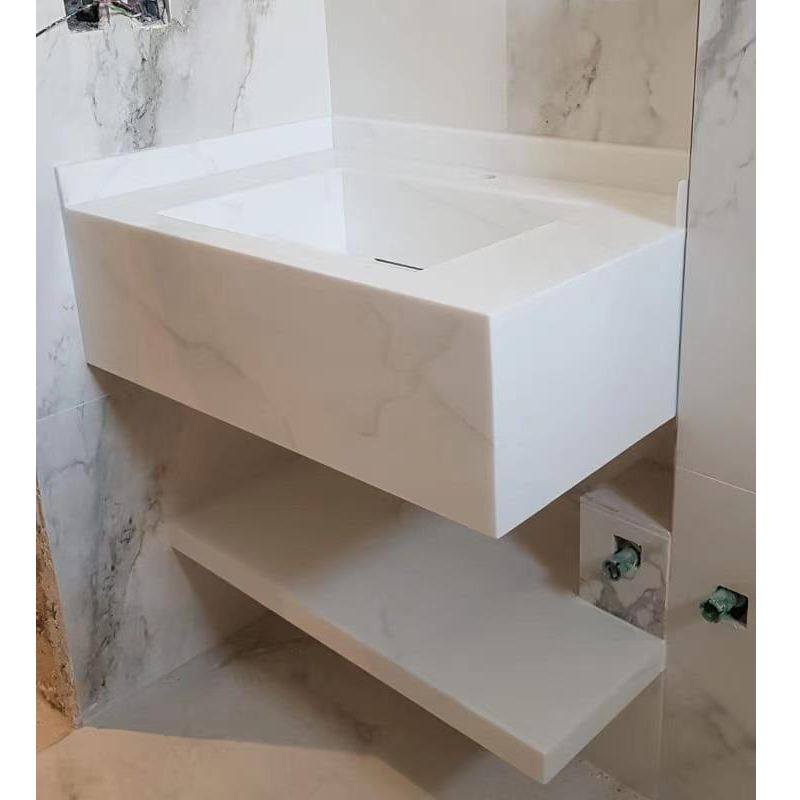 Koris preço de fábrica 12x760x3660mm pedra artificial mármore acrílico para tampo de vaidade