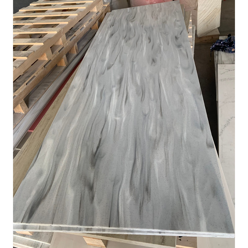 Bancada moderna impermeável 12mm folha de mármore acrílico branco bancadas de superfície sólida