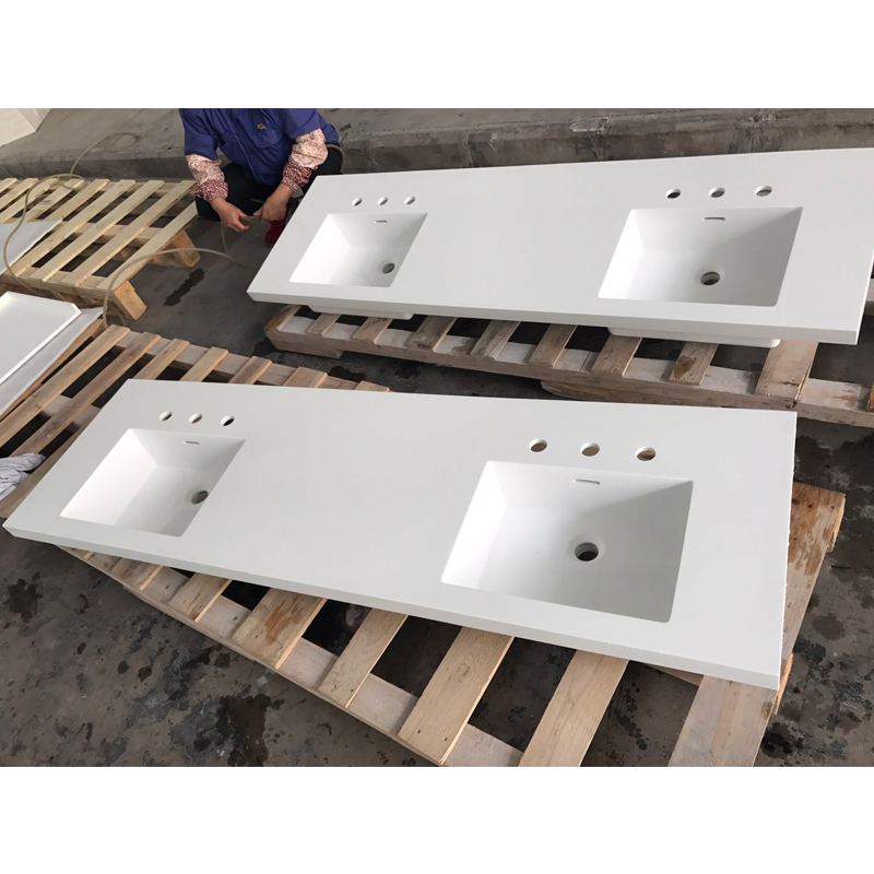 Pia acrílica Corian nova cor China grande laje