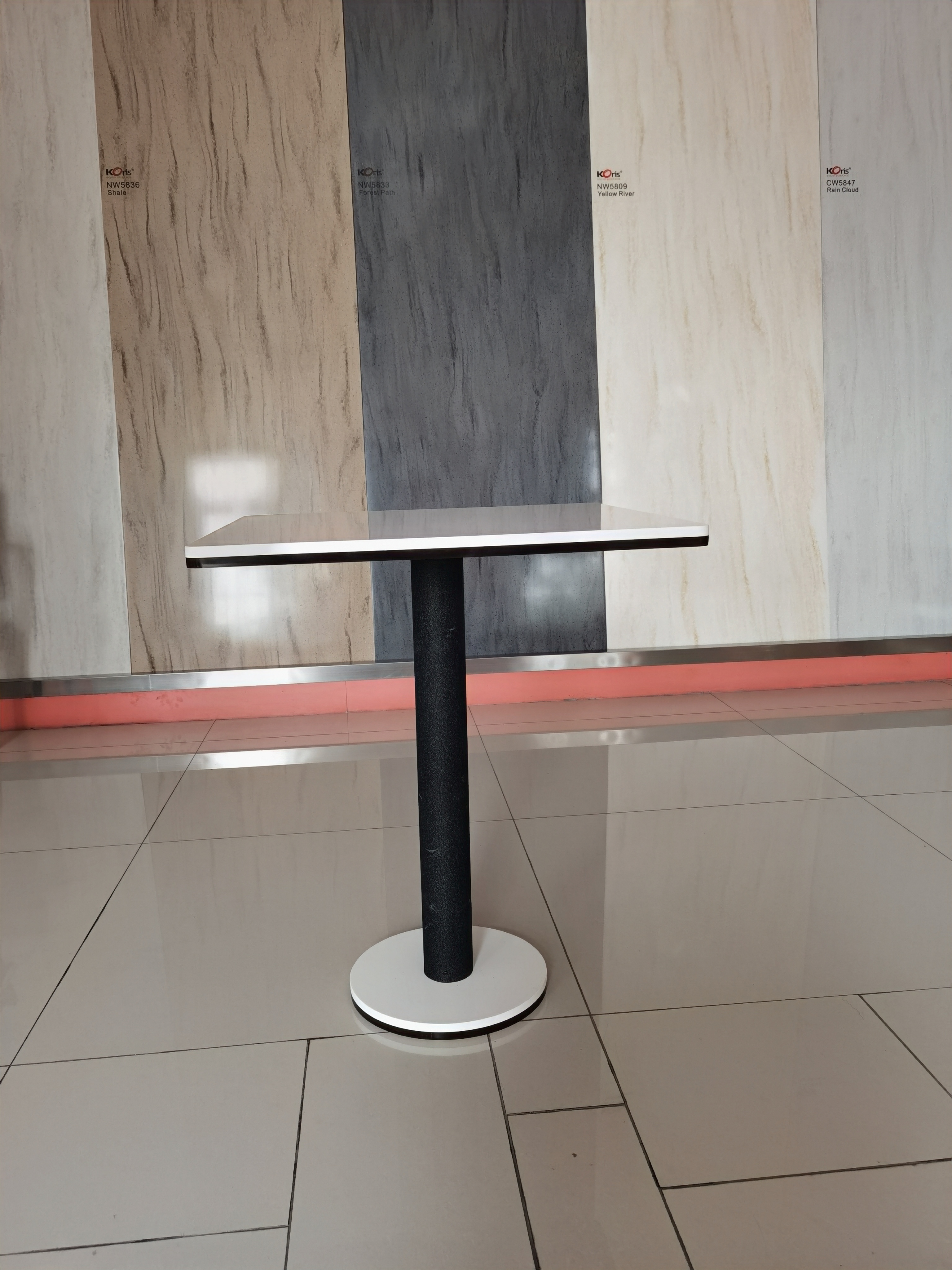 Tampo de mesa de restaurante bancada de pedra acrílica composta de superfície sólida 