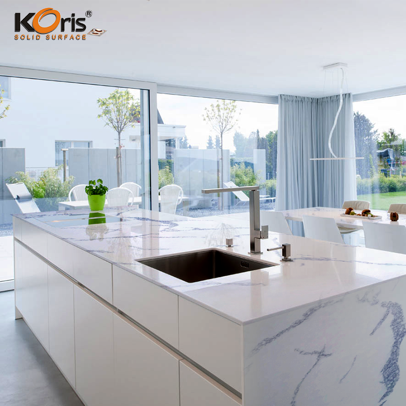 Calacatta Branco Carrara Mármore Artificial Branco