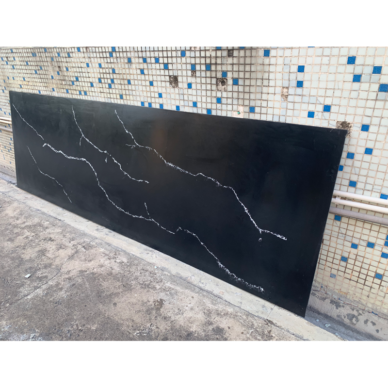 Corian Black Calacatta Big Slab Mancha Resistente a Manchas de Superfície Sólida de Mármore para Armário de Cozinha