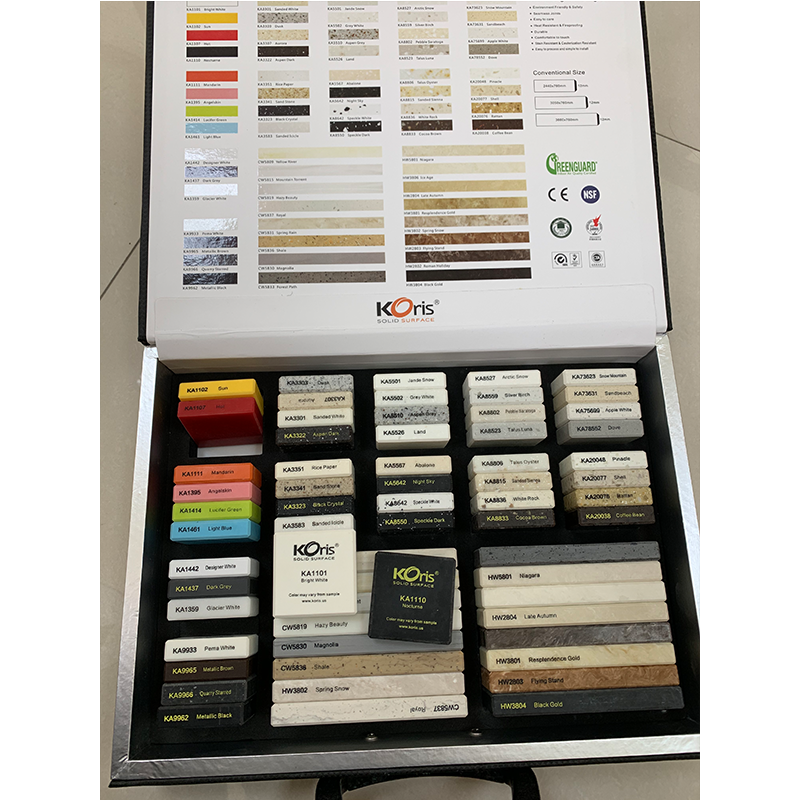 Corians Big Slab Acrílico Superfície Sólida em Várias Cores Para Bancadas de Cozinha Atacado