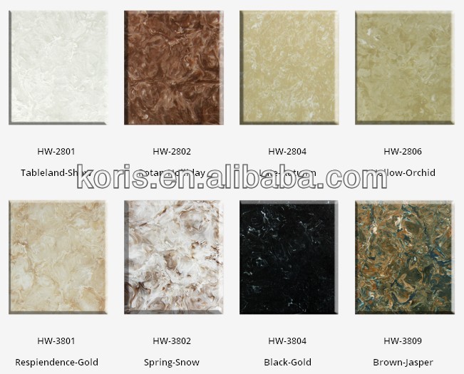 2016 koris material de superfície sólida/china mármore de pedra artificial
