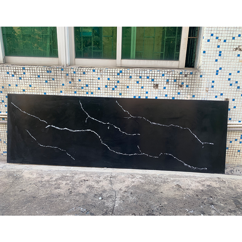 Corian Black Calacatta Big Slab Mancha Resistente a Manchas de Superfície Sólida de Mármore para Armário de Cozinha