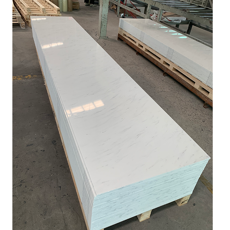 Folha de Superfície Sólida Acrílica Corians Mármore Branco 6-30mm Laje Grande Bancada Mármore Artificial