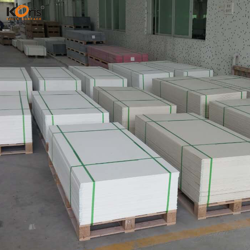 Folhas acrílicas de corian/folha de superfície sólida corian para paredes de chuveiro/superfície sólida acrílica modificada