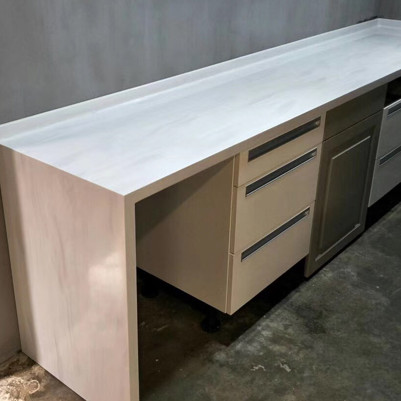 Prateleiras de resina acrílica painel de parede de pedra bancadas de cozinha de superfície sólida branca