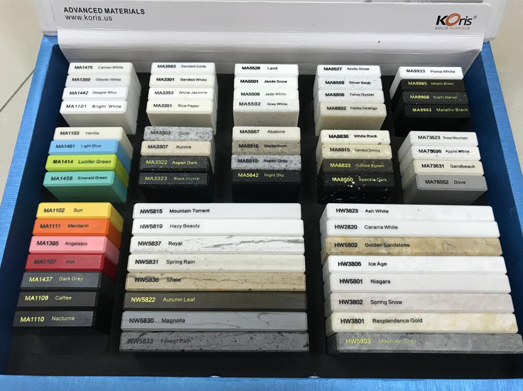 2440mm 3660mm Várias Cores Pedra Artificial Mármore Artificial Superfície Sólida