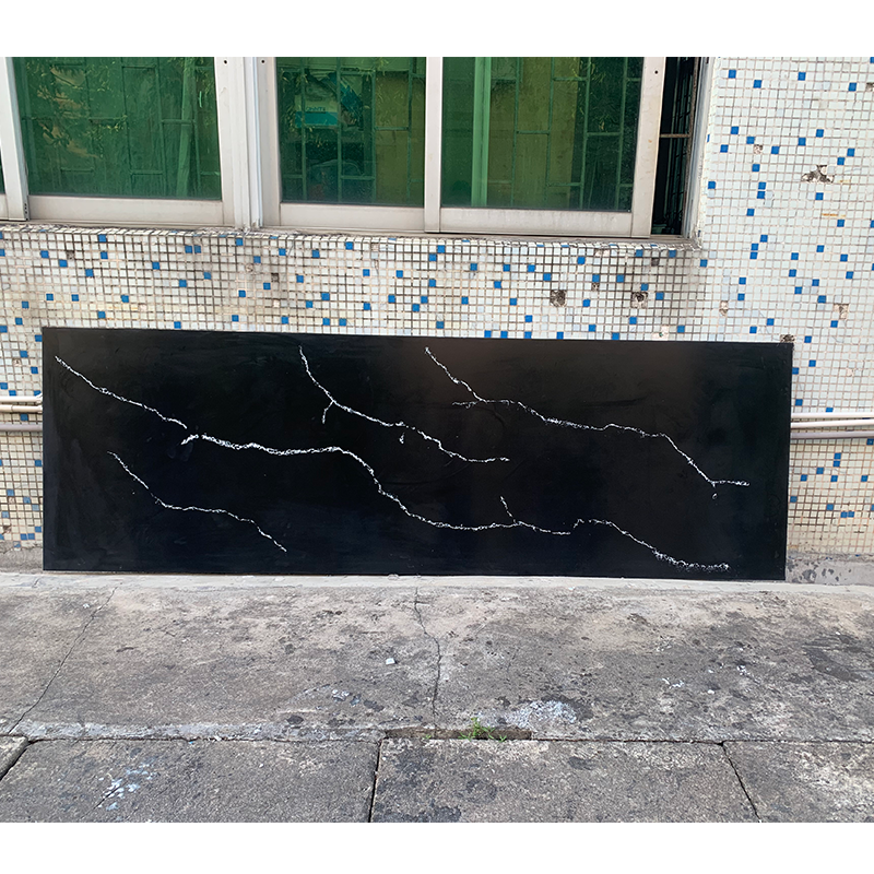 Corian Black Calacatta Big Slab Mancha Resistente a Manchas de Superfície Sólida de Mármore para Armário de Cozinha