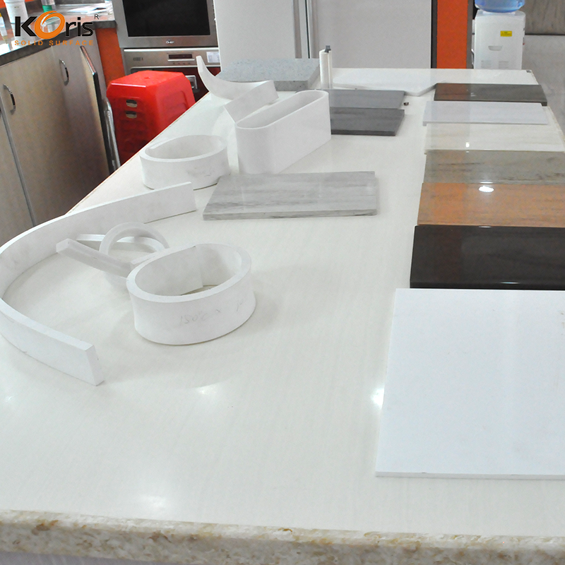 Superfície sólida de qualidade samsung staron corian cores lajes de pedra artificial