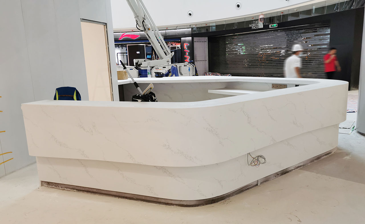 Folhas de superfície sólida de mármore artificial branco Calacatta