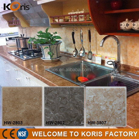 Bancadas de granito de imitação de superfície sólida de mármore acrílico