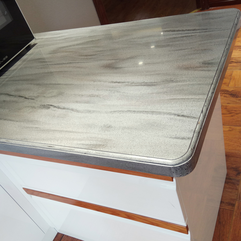 Bancadas de acrílico de superfície sólida para personalização de mesa de mármore branco da Samsung