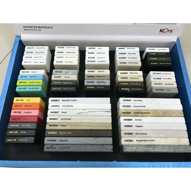 Superfície Sólida Acrílica Modificada Superfície Sólida Acrílica de Resina Staron Colors Tampo Grande Laje Resina PMMA