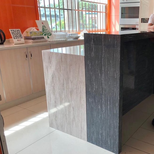 Mais de 200 cores por cor personalizada e grande forma de pedra em forma de pedra acrílica Staron Superfície Sólida