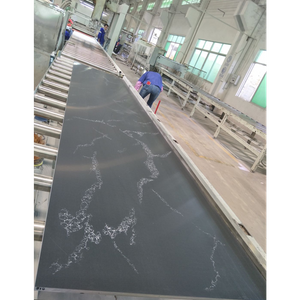 Lajes de acrílico preto populares Calacatta mármore artificial para bancada de cozinha
