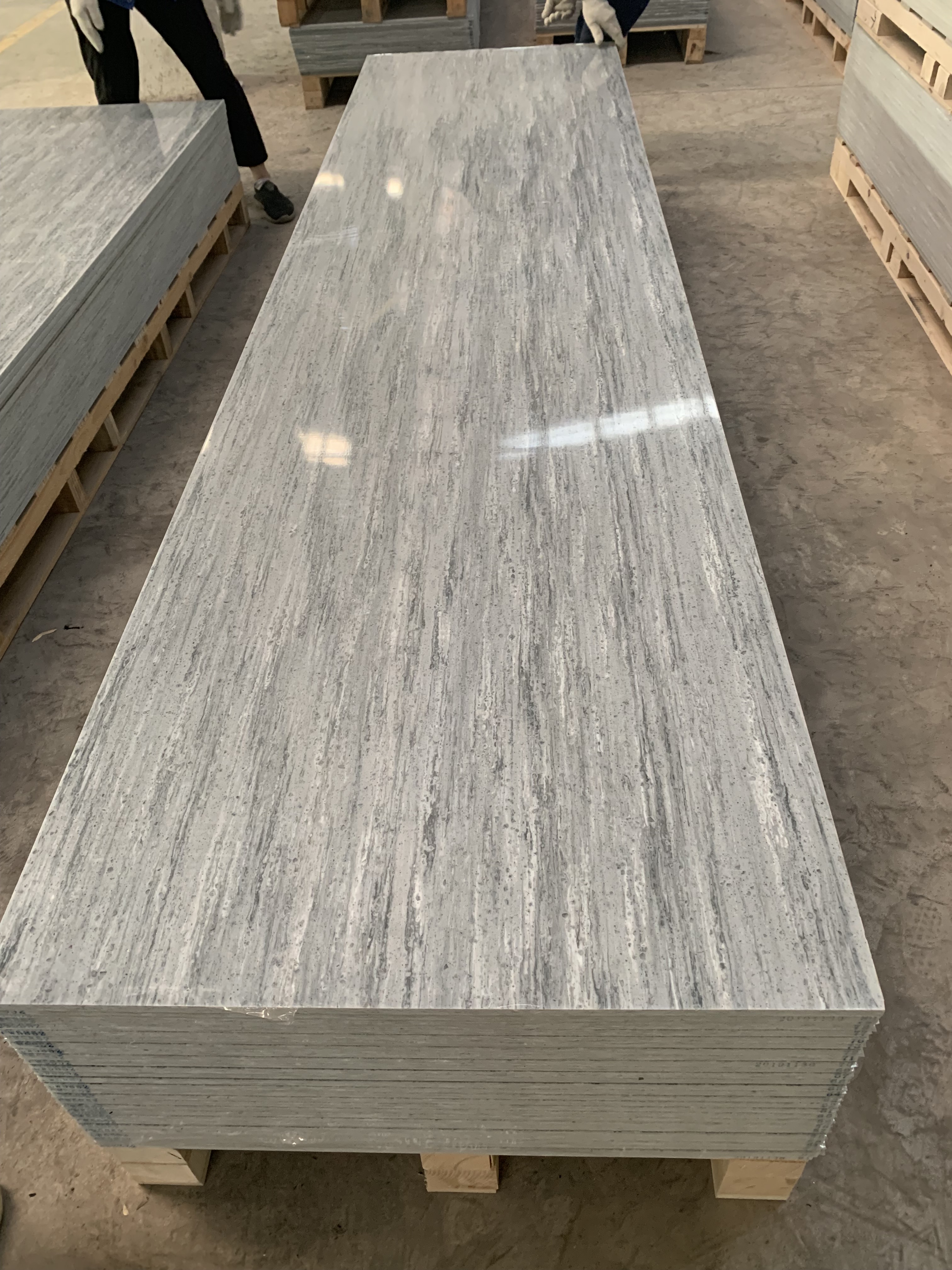 Folhas de acrílico PMMA para bancadas de cozinha, vaidade de banho, backsplash, tipo mármore artificial